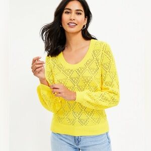 LOFT  Yellow Women's Crew Neck Sweater